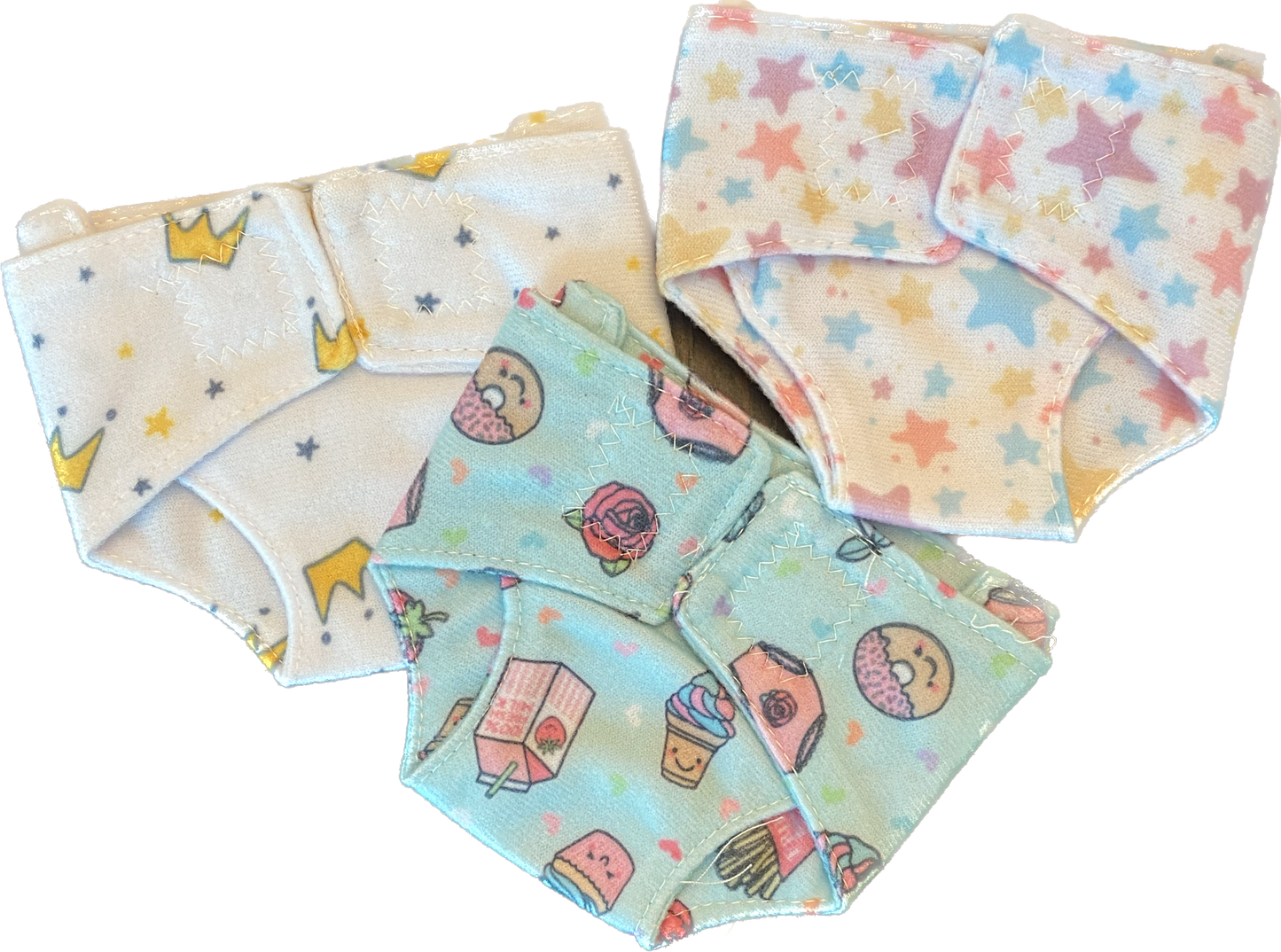 Assorted cloth diapers