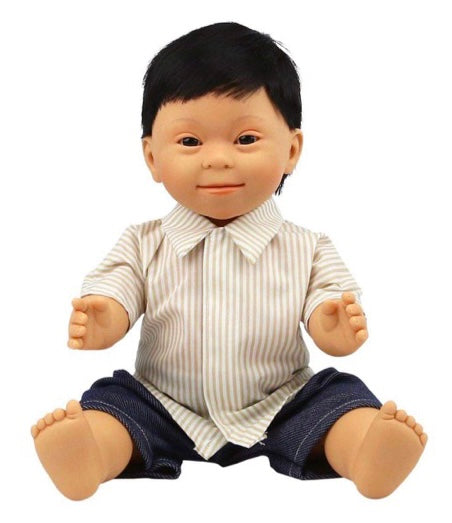 Belonil- Asian boy doll with Down Syndrome features